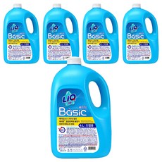 리큐 베이직 드럼용 액상세제 본품, 4L, 5개