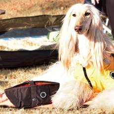 퍼피아 트렉 사각 강아지 그릇, 브라운, 1개