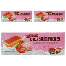 키즈웰 미니 샌드케이크 딸기맛, 3개, 400g