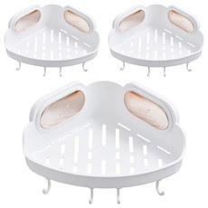 TAILI 太力 真空吸盤三角置物架 AW755, 3個, 白色