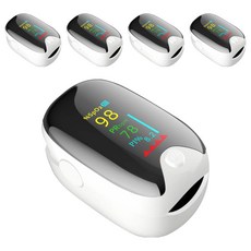 液晶指尖脈搏血氧機(家用型), 白色, 尺寸3.7cmX5.9cmX3.5cm (±5%), AD901, 5台