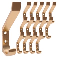 Choice Hardware 2層掛鉤 壁掛式掛鉤, 金色, 15個