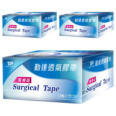 勤達 醫療級通氣膠帶, 12捲, 3盒