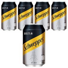 Schweppes 舒味思 蘇打汽水, 330ml, 5罐