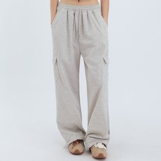 Elsso 女款工裝束口運動褲腳抽繩寬褲