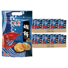 KAKA 卡卡 醬燒蝦餅 原味, 80g, 32包