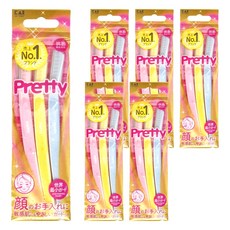 KAI 貝印 razor Pretty 敏感肌用修眉刀 刮除眉頭雜毛, PVL-3P, 6包