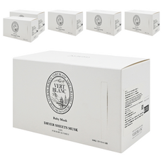 VERT BLANC 烘衣衣物柔軟片, 寶寶麝香味, 植物性柔軟成分, 溫和減少皮膚刺激, 弱酸性, 1入, 6盒