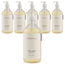 나인밀라 퓨어 히노끼 샴푸 블랙베리 향, 1L, 6개