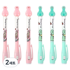 Alba用秘密筆 2種*3入組, 2套, 粉紅色 + 綠色