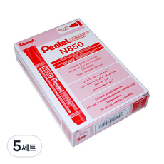 펜탈 둥근닙 유성매직 N850, 적색, 60개