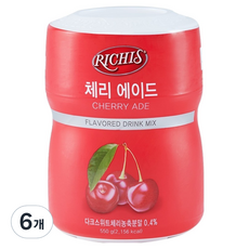 RICHIS 氣泡飲料粉 櫻桃口味, 550g, 1罐, 6罐