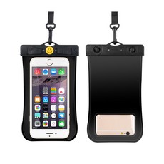 Yums 微笑手機防水袋, 2個, 黑色
