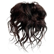 SenseModni 優質真髮波浪頭頂蓬鬆髮片, 自然棕色, 1個