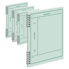 munid IS SPRING 康奈爾橫線筆記本, 綠色, 4本