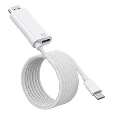 HOHOO Type-C多端口同時充電4K 60Hz TV連接VM投影線, 1個, 白色, 2m