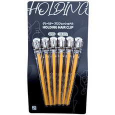 GREAGER 防滑矽膠內芯髮夾 6入, 透明橘色, 1個