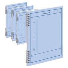 MUNID IS SPRING 康奈爾橫線筆記本, 藍色, 4本