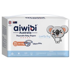 aiwibi 愛薇彼 清新乾爽透氣輕薄 黏貼型尿布 12~17kg, XL, 40片