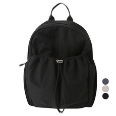 SHOOPEN 男女通用抽繩亮點迷你後揹包 HPADZGS001, 19 黑色