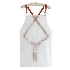 Apple Tree 雙綁帶透明圍裙, 白色, 1個