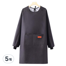 ELOTEMZ 多用途長袖防水圍裙, 黑色, 5個