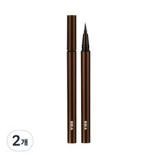 삐아 라스트 펜 아이라이너 0.6g, 초코브라운, 2개