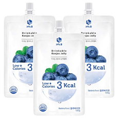 Jelly.B 低卡蒟蒻果凍 藍莓味 無糖 使用赤藻糖醇, 150g, 3包