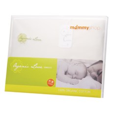 mammyshop 媽咪小站 有機棉替換布套 嬰兒護脊床墊, 白色, 1件