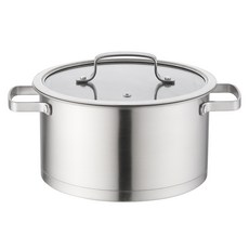 QUEEN SENSE Day Seven IH電磁爐雙耳湯鍋, 1個, 20cm, 不鏽鋼