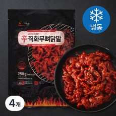 수월한 직화 무뼈닭발 (냉동), 250g, 4개