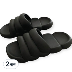 프랑온드 마카롱 슬리퍼, 블랙, 2개