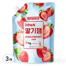 저온농축 딸기잼, 1kg, 3개