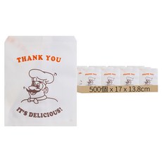 防油紙袋 大廚師系列 四兩平袋 無摺邊 17 x 13.8cm, 100個, 5組