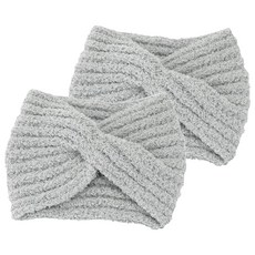 tsh 寬版交叉洗臉髮帶 FREE, 2個, 灰色