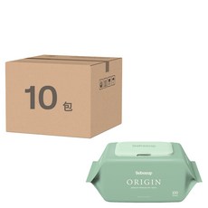 Bebesup Origin 嬰幼兒濕紙巾 10包, 超純水, 硬殼掀蓋設計, 雙層密封, 柔軟質地, 100張