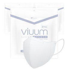 viuum 디럭스 컬러마스크 대형 KF94, 25개입, 3개, 화이트