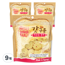 갓구운 치킨칩 쿠키 강아지간식, 350g, 9개, 치킨맛