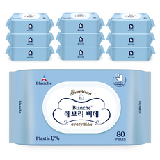 blanche Every Bidet 濕紙巾 蓋裝, 10個, 80張