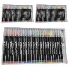 MaDaKkuMi 彩色水彩毛筆 24色+水筆1支, 3套