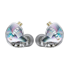 FIIO 飛傲 單動圈CIEM可換線耳機, 透明色, JD10