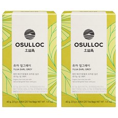 오설록 유자 얼그레이 홍차 티백, 2g, 20개입, 2개