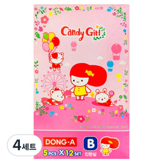 동아 캔디걸 연필 B 5p x 12개 세트, 검정, 4세트