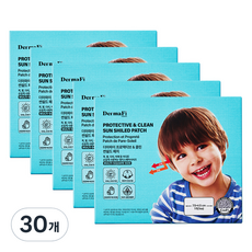 더마파이 아동용 프로텍티브 앤 클린 썬쉴드 패치 멀티스퀘어 UPF 50+, 400mg, 30개