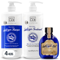 PARKJUN BEAUTY LAB 藍色標籤摩洛哥堅果大容量洗髮精 1150ml+護髮素 1150ml+精油 120ml組, 4套