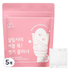 살림시대 버블 톡 변기 클리너 4p, 160g, 5개