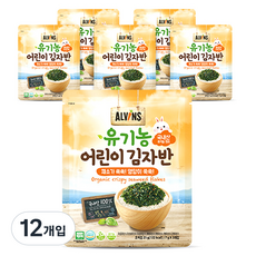 ALVINS 愛彬思 兒童海苔酥, 蔬菜口味, 21g, 12包