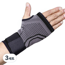 피어니스트 헬스 장갑 손목 보호대 양손짝용 세트, 블랙, 3세트