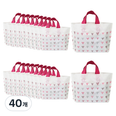 ABM 乙烯基購物袋小, 40個, 心