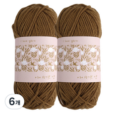 CheongsongTteugaesil I Love Yarn 編織線, 6個, 32 肉桂色